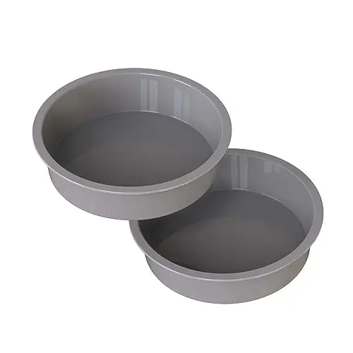 KEYFIVE gray silicone round cake molds for air fryer baking