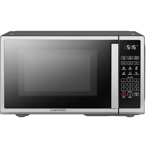 Chefman 1.1 cubic foot stainless steel microwave with digital display