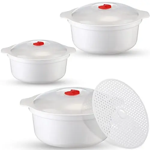 Bokon microwave bowls with lids in assorted sizes