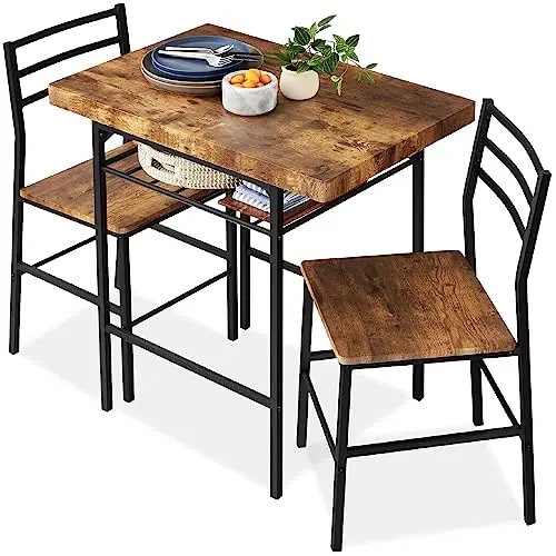 Best Choice Products modern dining set with storage shelf