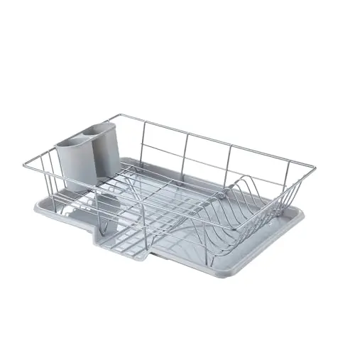 Sweet Home Collection 3-piece dish drainer set on counter