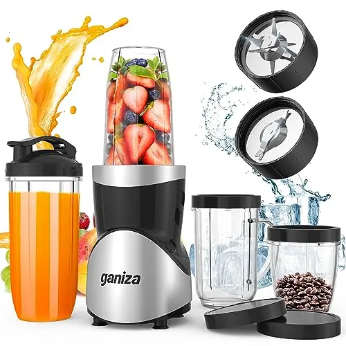 Ganiza Smoothie Blender with multiple cups and blades