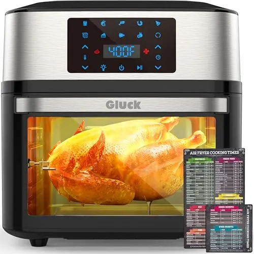 Gluck 20-quart air fryer oven with rotisserie and dehydrating racks
