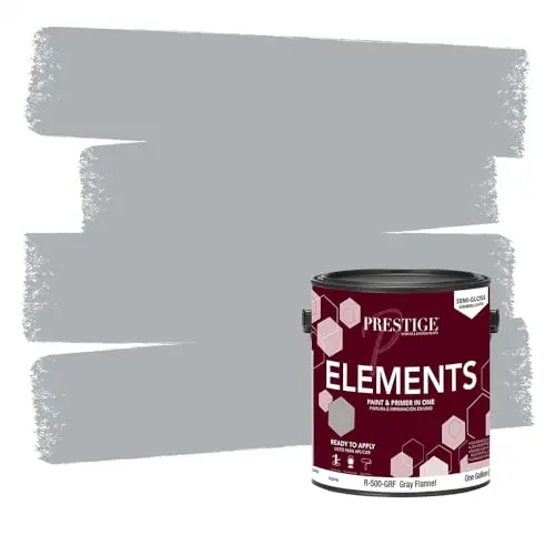 PRESTIGE Gray Flannel interior paint can with semi-gloss finish