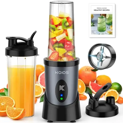 KOIOS personal blender with 900W motor and 22oz portable cups