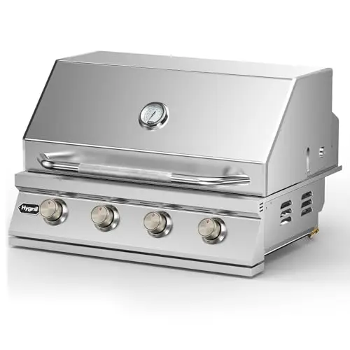 Hygrill 32-inch 4-burner built-in propane grill for outdoor kitchens
