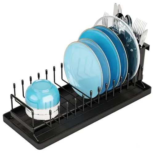 ANTOPY stainless steel dish drying rack with silicone mat