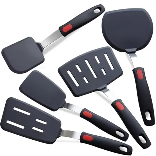 KAKAMINA five-piece silicone spatula set