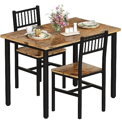 AWQM compact kitchen table set for two people