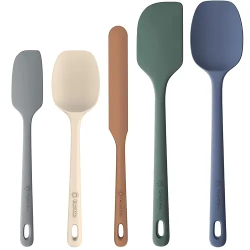 ChefAide 5-piece silicone spatula set with seamless design