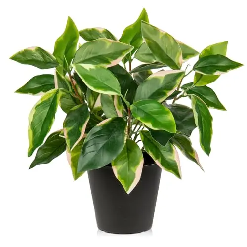 Oairse artificial pothos plant with variegated leaves