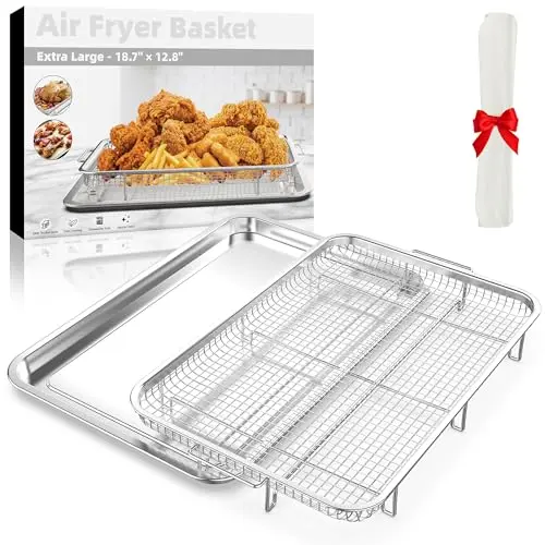 DEGOVIN extra large air fryer basket and tray set
