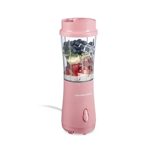 Hamilton Beach portable blender with 14oz travel cup and stainless steel blades