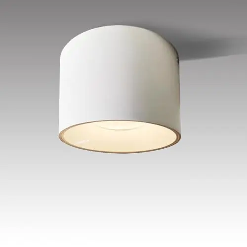 Marknice white cylindrical ceiling downlight with high CRI rating