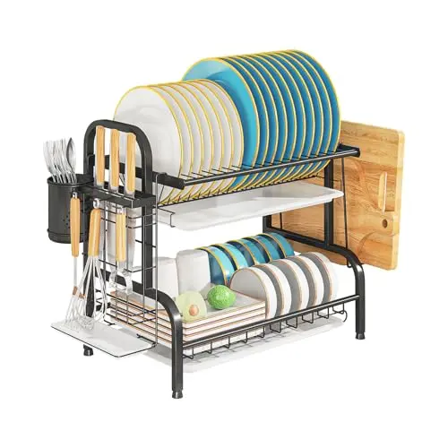 LEGUANG 2-tier stainless steel dish drying rack