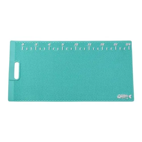 AFEISOL green fish fillet mat with measurement markings and non-slip surface