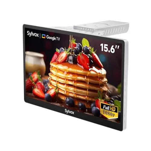 SYLVOX 15.6 inch under cabinet smart TV with foldable screen