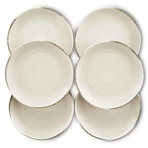 Mora ceramic helix swirl salad plates in snowy white