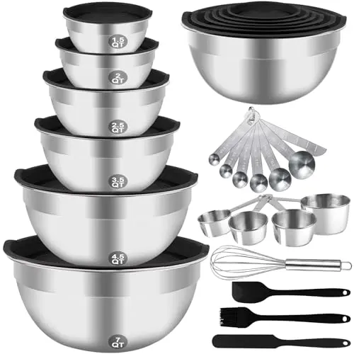 WEPSEN stainless steel mixing bowl set with accessories