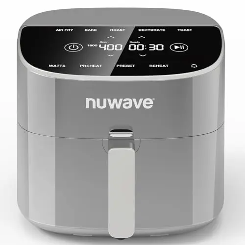 Nuwave Brio Plus Air Fryer with digital touch screen