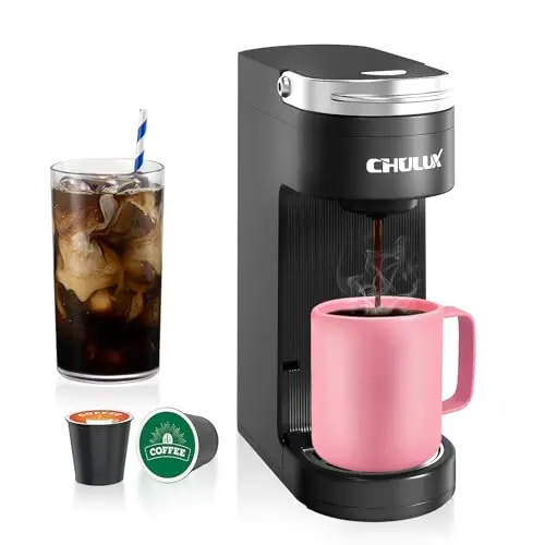 CHULUX slim single-serve coffee maker for K-Cups with compact design