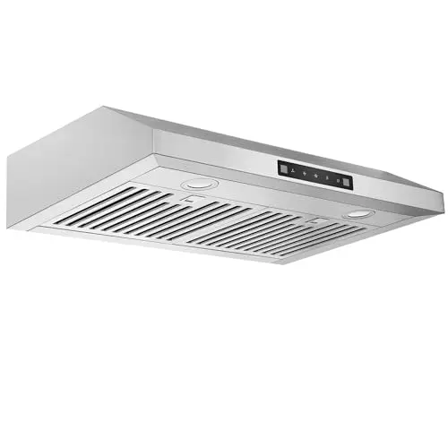 EVERKITCH 30-inch under cabinet range hood with stainless steel finish