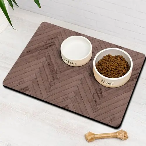 Ayiashiab absorbent dog food mat for kitchen floors