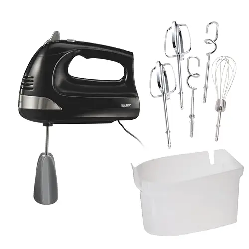 Hamilton Beach 6-speed hand mixer with dough hooks and storage case