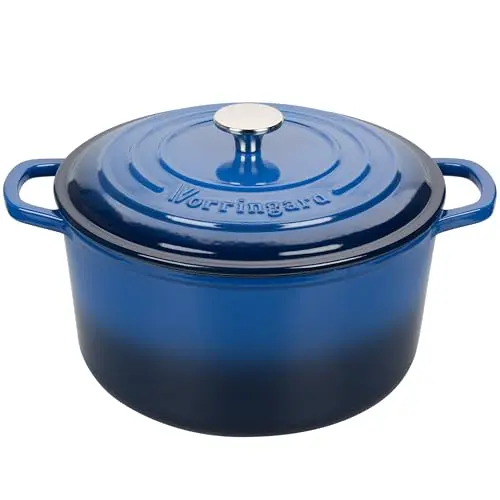 VORRINGARD blue enameled cast iron Dutch oven pot