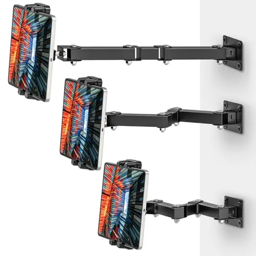 BAISHUN tablet wall mount with extendable arm in a kitchen environment