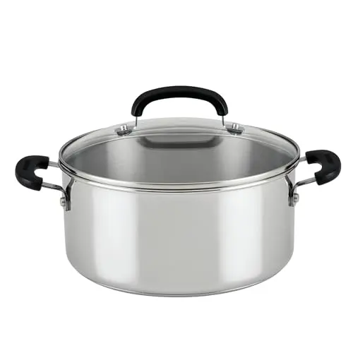 Farberware brilliance stainless steel Dutch oven with glass lid