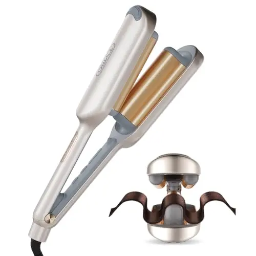 TYMO ROVY Beach Waves Curling Wand in elegant gold color