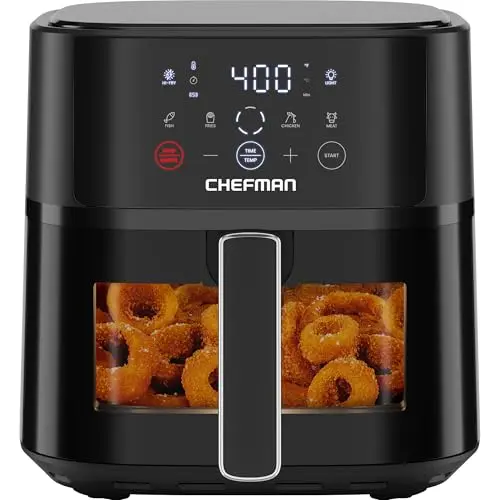 Chefman 6 QT air fryer with viewing window and touch controls