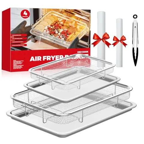 OSJ COOK two-size air fryer basket set with accessories
