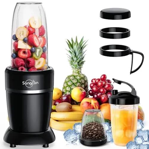 Sangcon blender with multiple cups crushing ice
