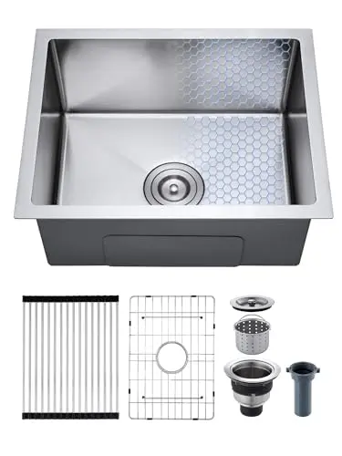 ROVOGO 20x16 Undermount Single Bowl Stainless Steel Kitchen Sink