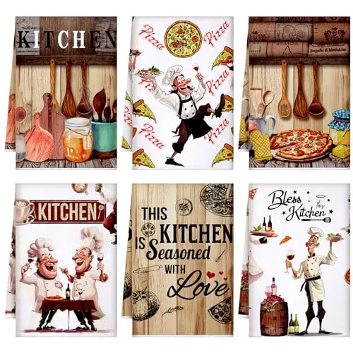 FuWeave funny chef design kitchen towels