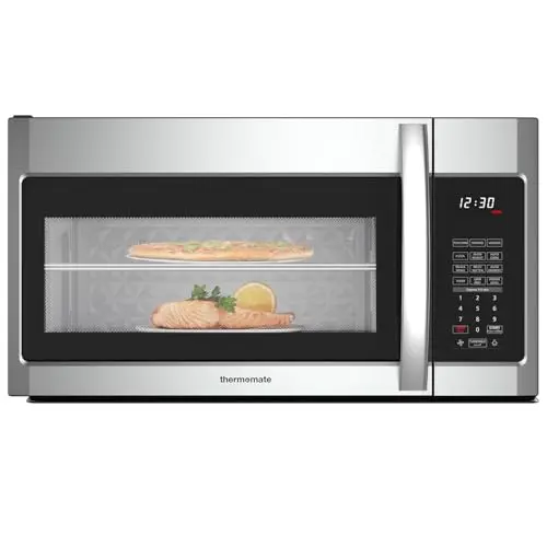 ThermoMate over-the-range microwave with sensor cooking and removable rack