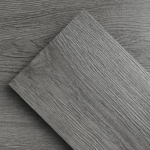ATOPOSE waterproof vinyl flooring plank in dark gray wood grain design