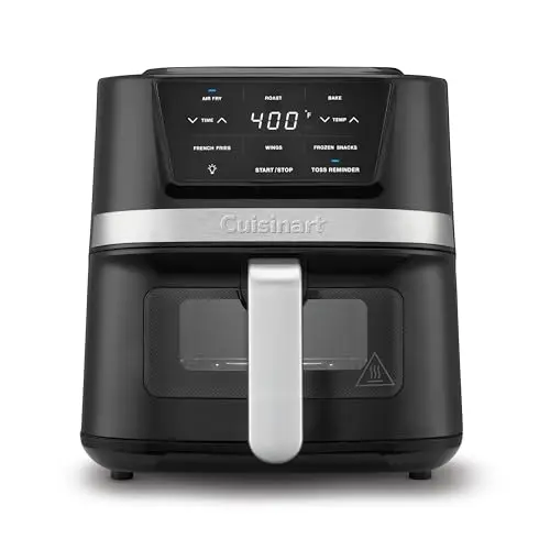 Cuisinart compact air fryer with viewing window and digital display