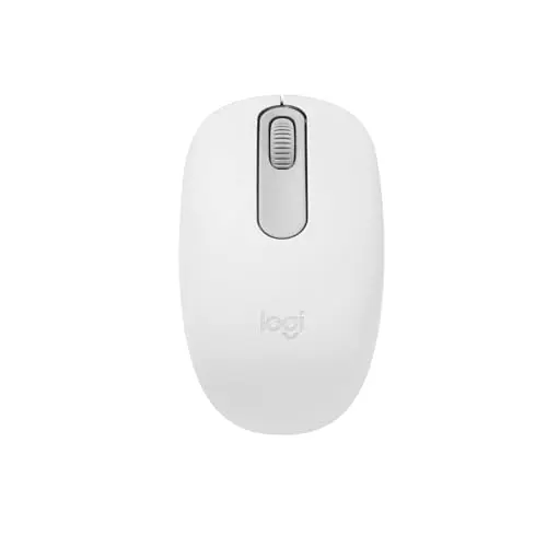 Logitech M196 compact wireless Bluetooth mouse in off-white