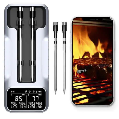 Speusurea wireless meat thermometer with dual probes