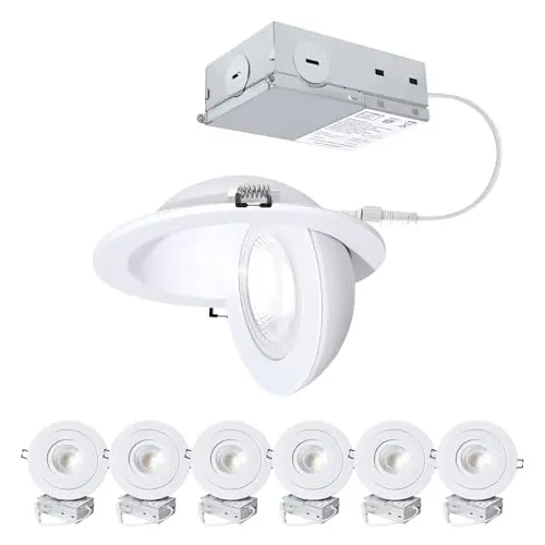POPANU 6-inch gimbal recessed light with adjustable tilt and rotation