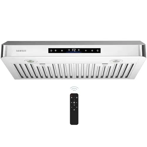 Iamsii under cabinet range hood in stainless steel finish