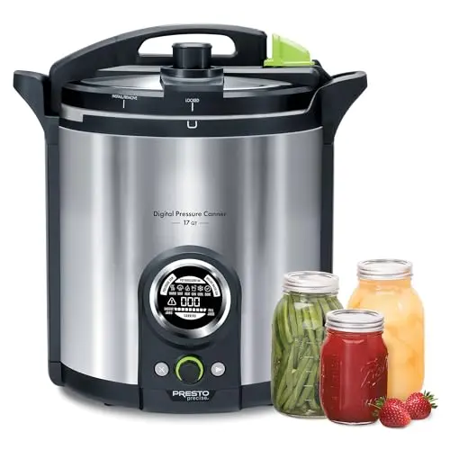 Presto 17-quart digital pressure canner with stainless steel finish