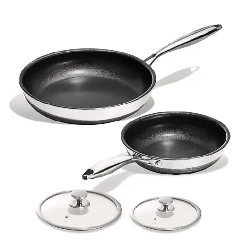KITEXPERT 2-piece titanium ceramic non-stick frying pan set