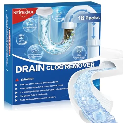 NEWERSOL drain clog remover powder packets