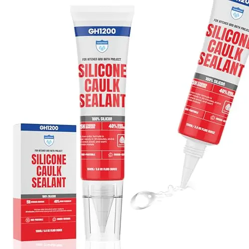 GH1200 clear silicone caulk tube for precise applications