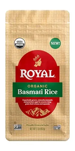 Royal white basmati rice bag