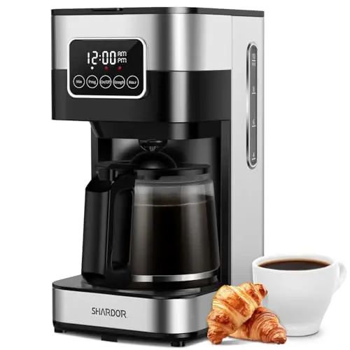 SHARDOR programmable coffee maker with modern LCD touch screen